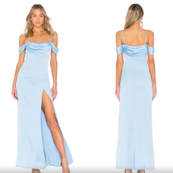 MAJORELLE Dresses & Skirts - Blue off the shoulder Majorelle gown